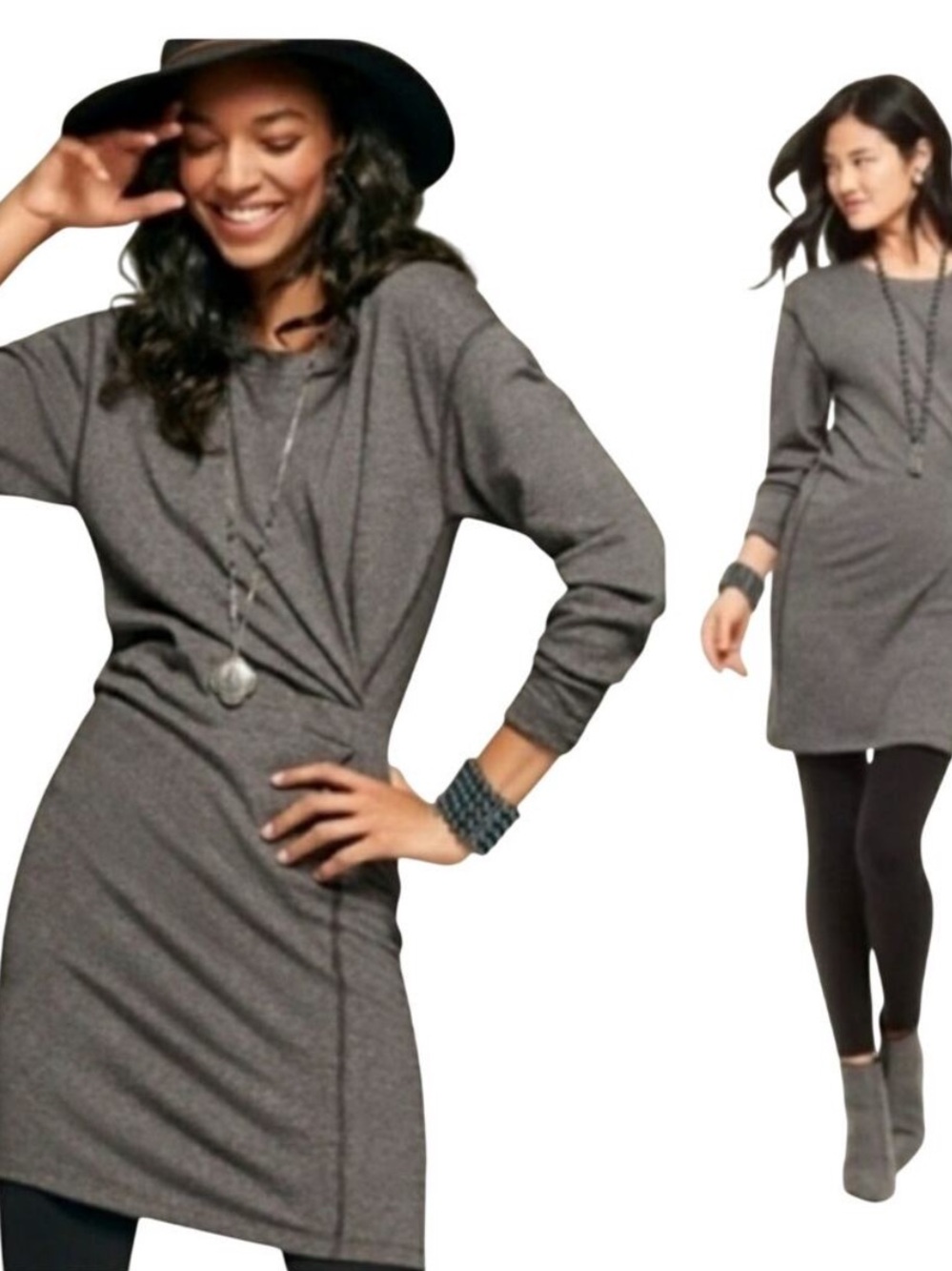 CAbi Style 3650 Put-On Dress In Obsidian Gray Size S - Picture 6 of 7